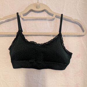 Aeropostale Seriously Soft Seamless Bralette, Size Small, Hunter Green
